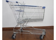슈퍼마켓 금속 Handcart 상점을 위한 녹슬지 않는 4개의 바퀴 물색 트롤리